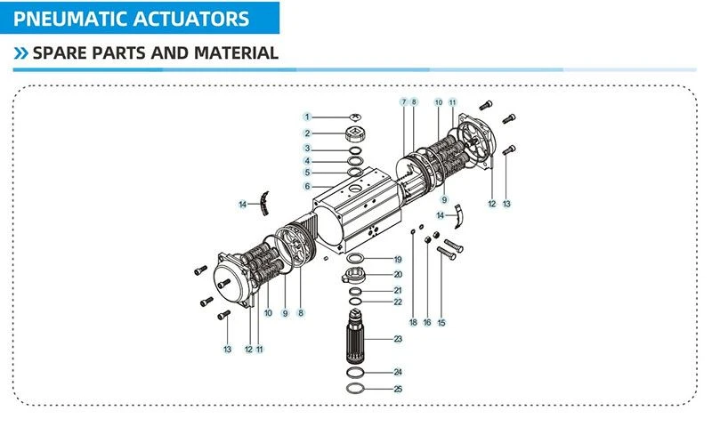 Double Acting Pneumatic Rotary Actuator Double Acting Pneumatic Rotary Actuator
