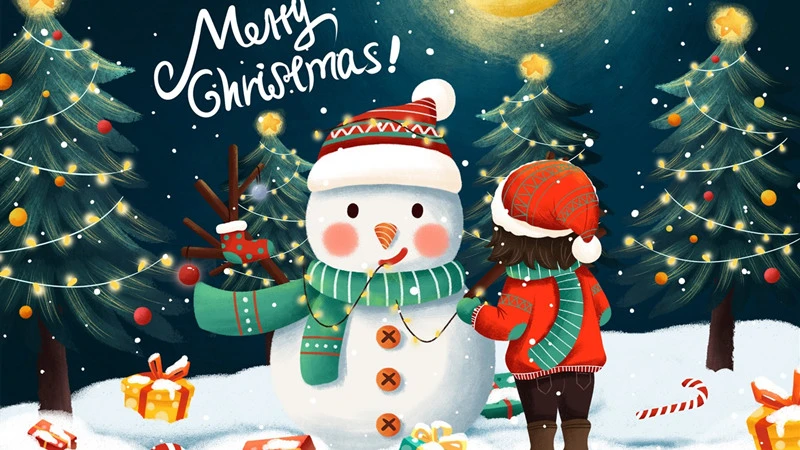 Christmas_Girl_Snowman_2021_Merry_Christmas_HD_Desktop_1366x768_ Christmas_Girl_Snowman_2021_Merry_Christmas_HD_Desktop_1366x768_
