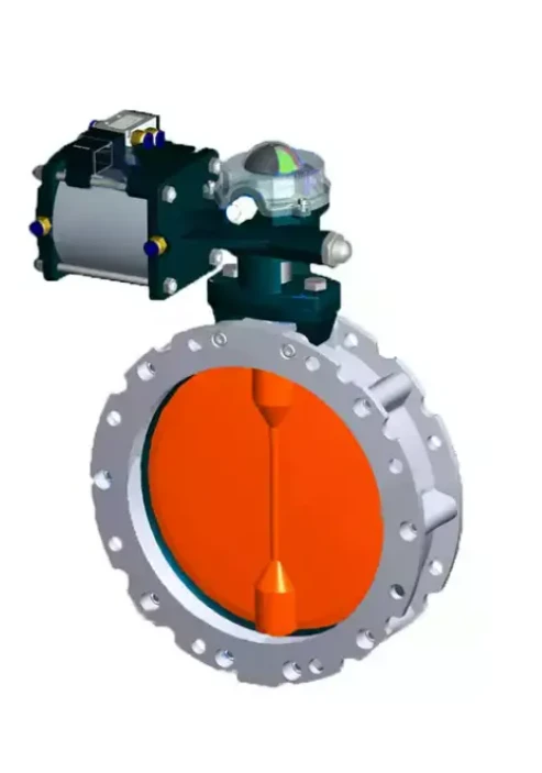 DN25 pneumatisk støv aluminium sommerfuglventil
