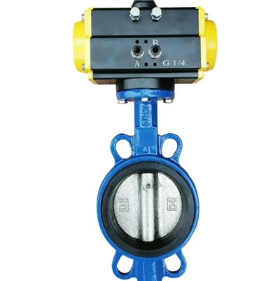 Kinesisk produsentpris Pneumatisk rustfritt stål Wafer Butterfly Valve